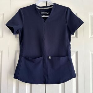 Fabletics Scrub Top Women's Size XXS Navy Nurse Hospital Medical Uniform